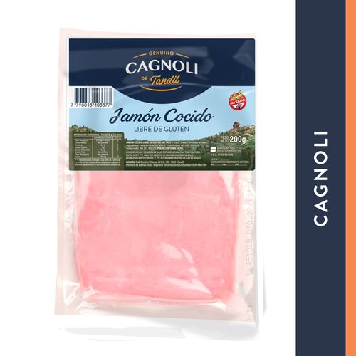 Jamón Cocido Cagnoli 200 Gr.