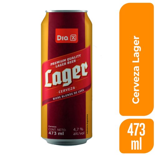 Cerveza Lager DIA lata 473 Ml.