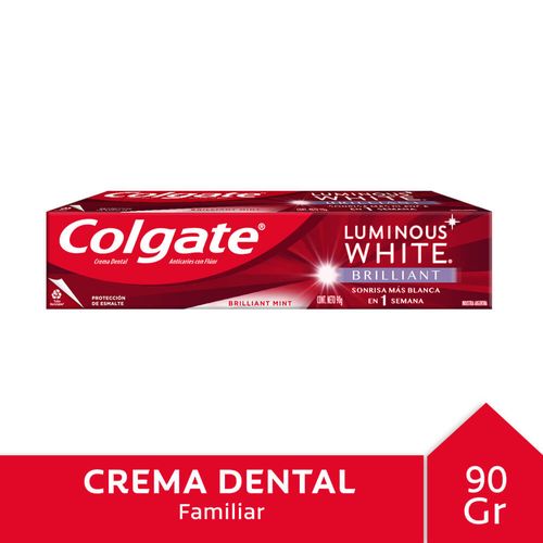 Pasta Dental Colgate Luminous White Brilliant Tub Rec 90 Gr.