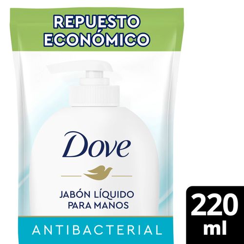 Jabón Líquido para manos DOVE Antibacterial Cuida & Protege 220 ml Refill