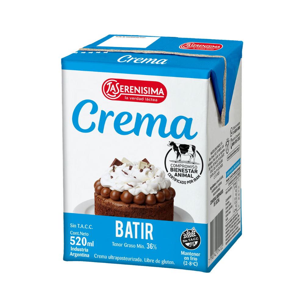 Crema para Batir La Serenisima Pasteurizada x 520ml