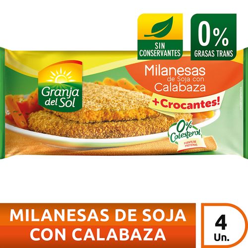 Milanesas de Soja con Calabaza Granja del Sol 330 Grs.
