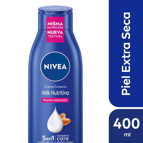 Crema Corporal NIVEA Milk Nutritiva 5 en 1 Para Piel Extra Seca 400 Ml