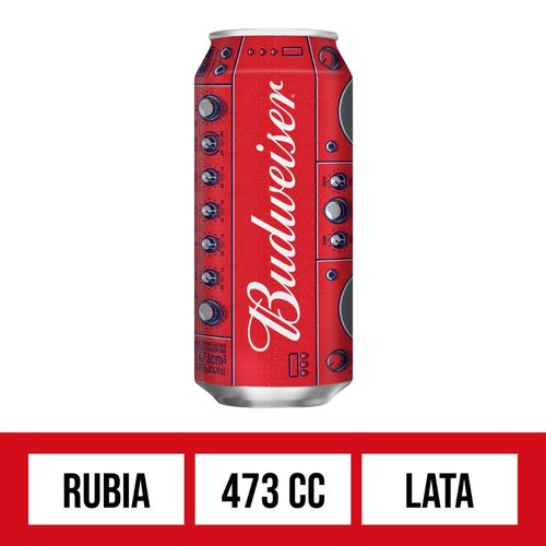 Cerveza Musica Budweiser 473 Ml.