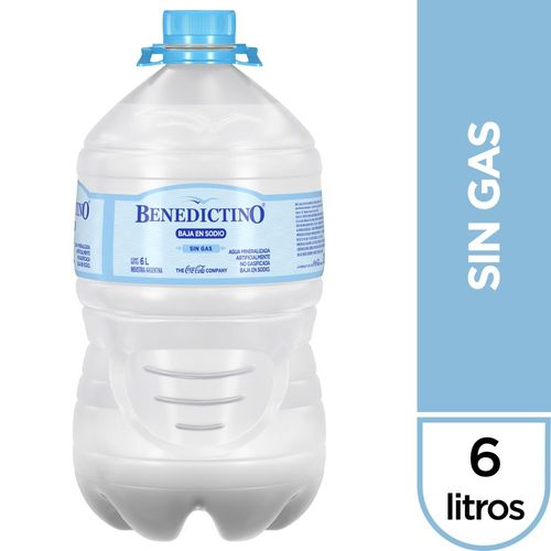 Agua Benedictino Sin Gas 6 Lt.