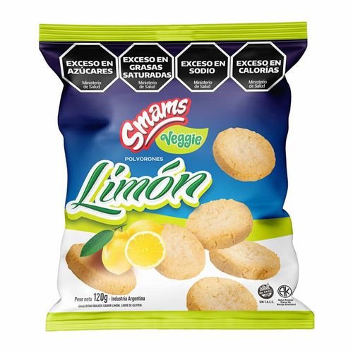 Galletitas Polvorion Limon Veggie Smams 120 Gr.