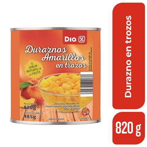 Duraznos en Trozos DIA 820 Gr.