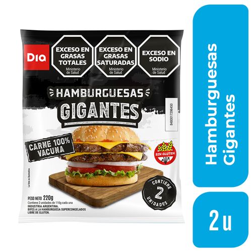 Hamburguesas de Carne Gigantes Dia x 2 Uds.