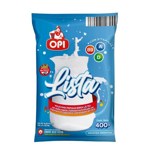 Bebida Láctea en Polvo Opi 400 Gr.