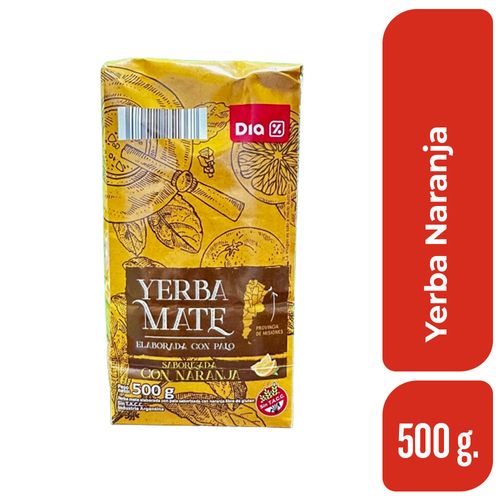 Yerba DIA Sabor Naranja SIN TACC 500 Gr.