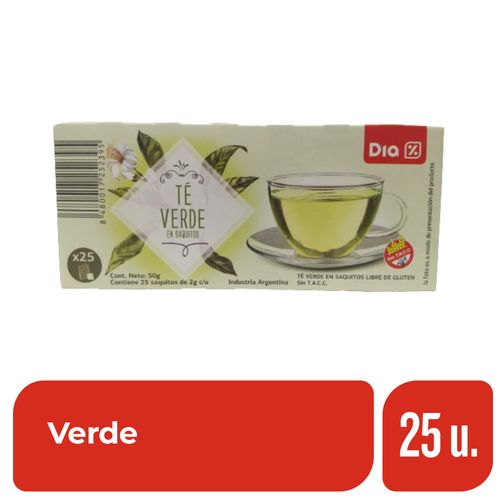 Té Verde DIA Sin TACC 25 Un.