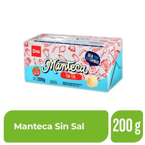 Manteca Sin Sal Dia 200 Gr.