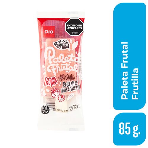 Paleta de Agua Frutal Frutilla Dia 85 Gr.