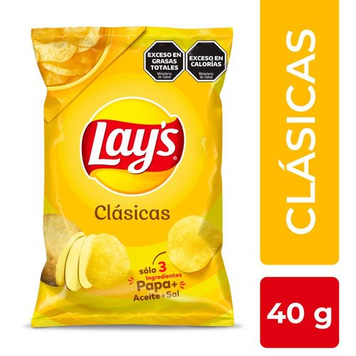 Papas Fritas Lays Clásicas X 40 Gr.