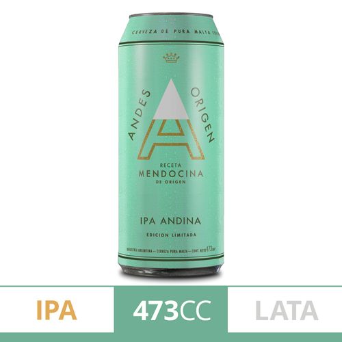 Cerveza Andes Origen IPA Andina Lata 473 Ml.