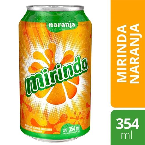 Gaseosa Naranja Mirinda 354 Ml.