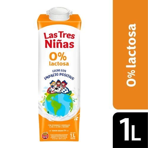Leche Parcialmente Descremada Las Tres NiÃ±as 0% Lactosa 1 Lt.