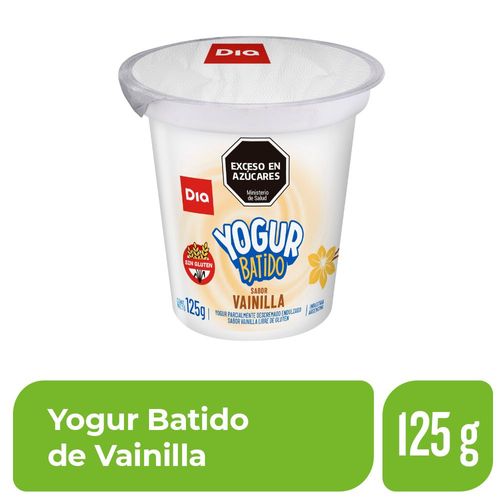 Yogur Entero Batido DIA Vainilla 125 Gr.