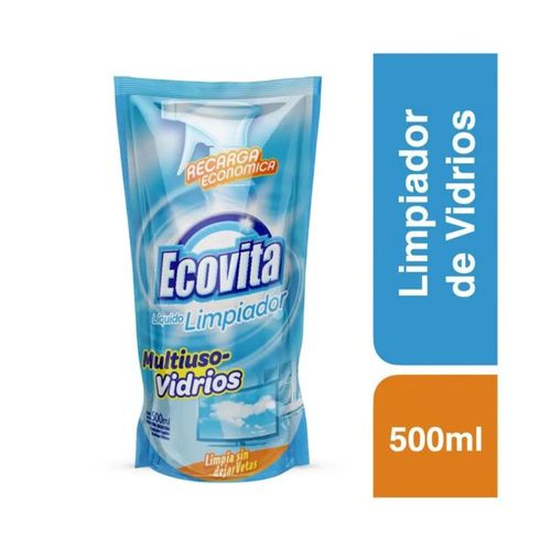 Limpiador Liquido Para Vidrios Ecovita x 500 Ml.