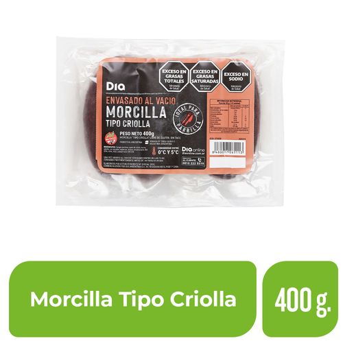 Morcilla Criolla DIA Sin TACC 400 Gr.