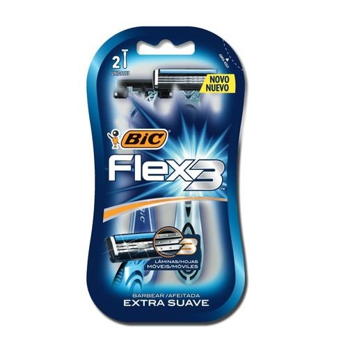 Máquina De Afeitar Bic Flex3 3 Hojas 2 Ud.