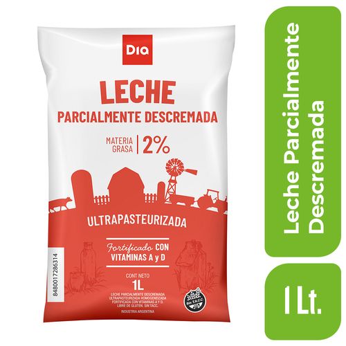 Leche Ultrapasteurizada 2% Dia 1 Lt.