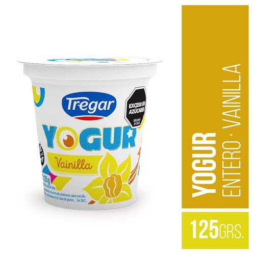 Yogur Cremoso Entero Vainilla Tregar 125 Gr.