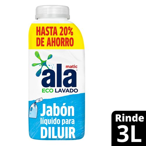 Jabón Liquido Para Diluir Ala Matic Máxima Blancura 500 Ml.