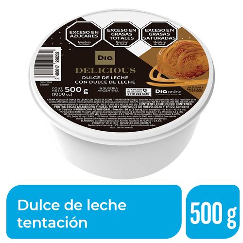 Helado Dia Delicious Dulce de Leche Tentación 500 Gr.
