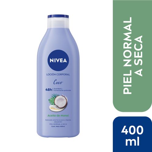 Loción Corporal Nivea Coco o Vainilla Rápida Absorción x 400 Ml.