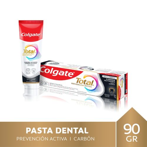 Pasta Dental Colgate Total Carbón Activado con Flúor 90 Gr.