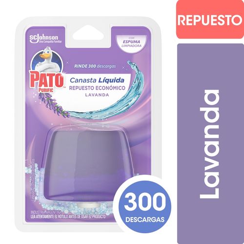 Canasta Líquida para Inodoro Pato Lavanda Repuesto 50 Ml.
