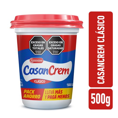 Queso Crema Clásico Casancrem 500 Gr.