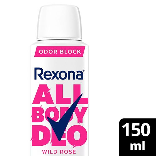Desodorante All Body Deo Wild Rose Rexona 150 Ml.