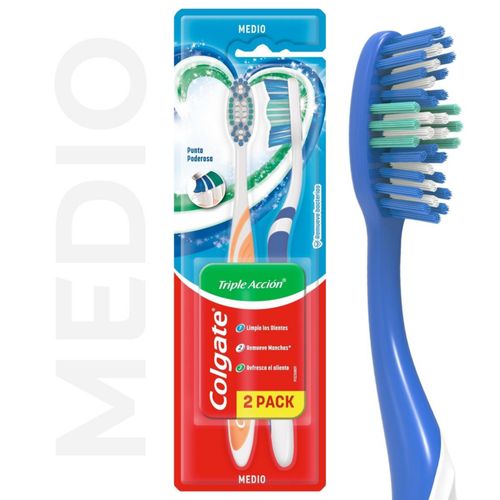 Cepillo De Dientes Colgate Triple Accion 2 Ud.