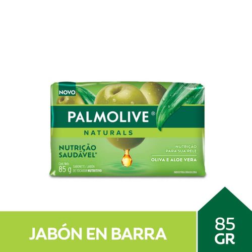Jabon De Tocador Barra Palmolive Naturals Aloe Y Oliva 85 Gr.