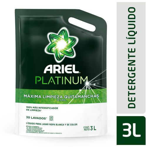 Jabon Liquido Para Ropa Ariel Platinum Doypack 3 Lt.
