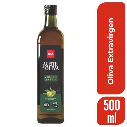 Aceite Oliva Extra Virgen Clásico Envase de Vidrio Dia 500 Ml.