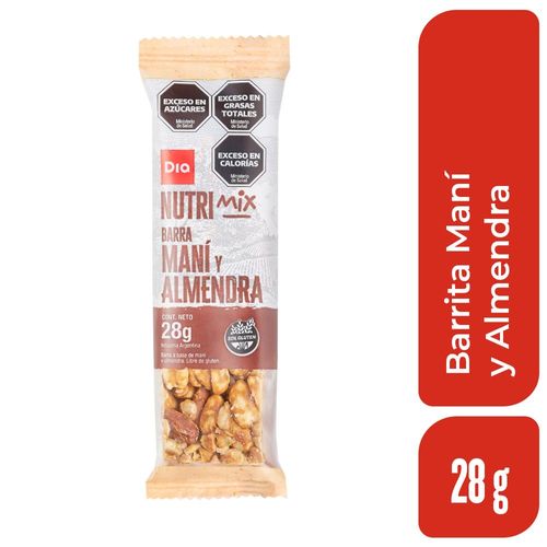 Barrita Maní Y Almendras Nutrimix Dia 28 Gr.
