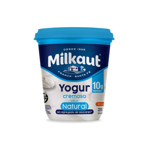 Yogur Natural Cremoso Milkaut 300 Gr.