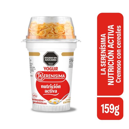 Yogur Entero Cremoso con cereales La Serenísima Nutrición Activa x 159 Gr.