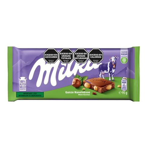 Chocolate Whole Nuts Milka 95 Gr.