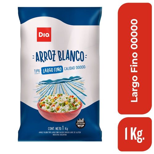 Arroz Largo Fino 00000 Dia 1 Kg.