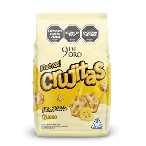 Galletitas Crujitas Queso 9 de Oro 120 Gr.