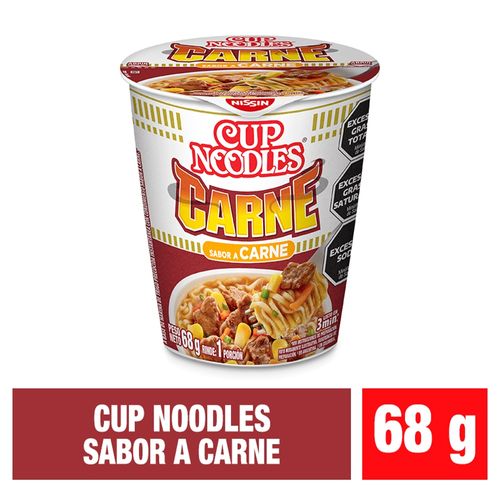 Cup Noodles Nissin Carne 68 Gr.