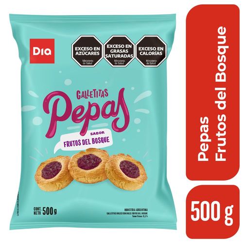 Galletitas Pepas DIA Frutos del Bosque 500 Gr.