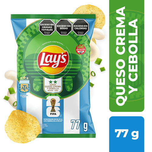 Papas Fritas Lays Queso y Cebolla 77 Gr.