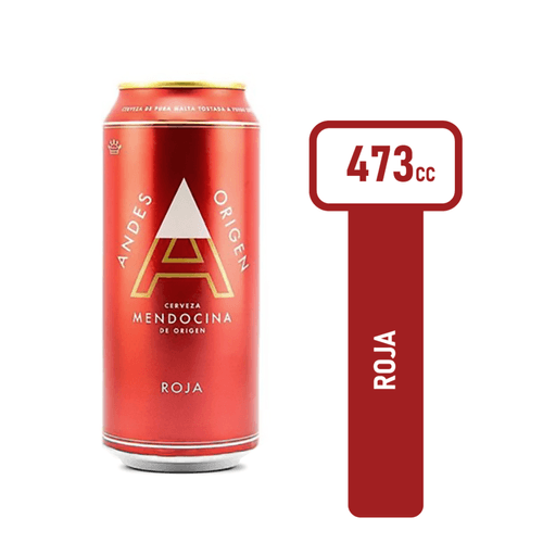 Cerveza Roja Andes en lata 473 Ml.