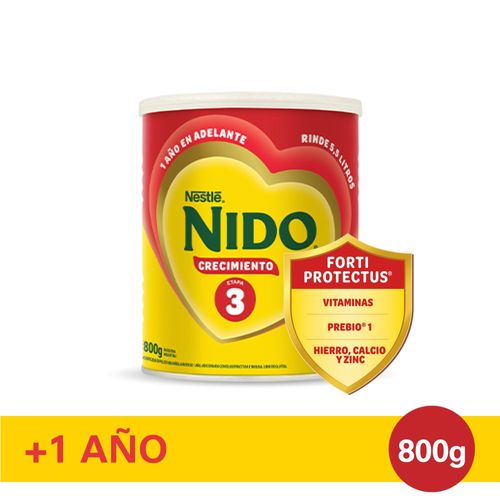 Nido 3 Prebio 1 Leche En Polvo X 800 Gr.