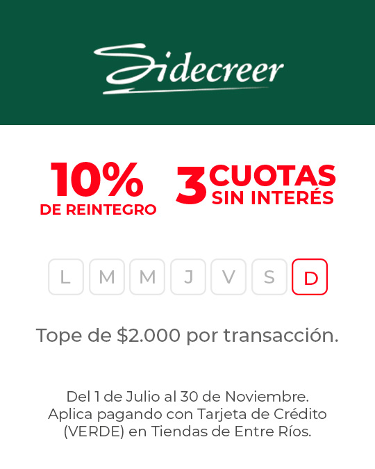 Promo bancaria: Sidecreer